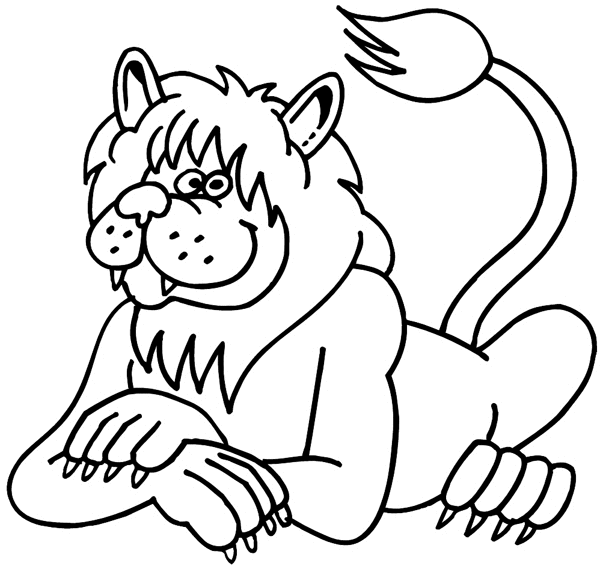 Cartoon lion vinyl sticker. Customize on line.     Animals Insects Fish 004-1206  